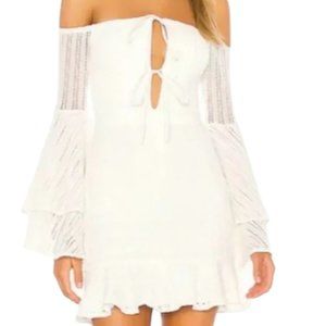 Michael Costello x REVOLVE Orchid Mini Dress in White